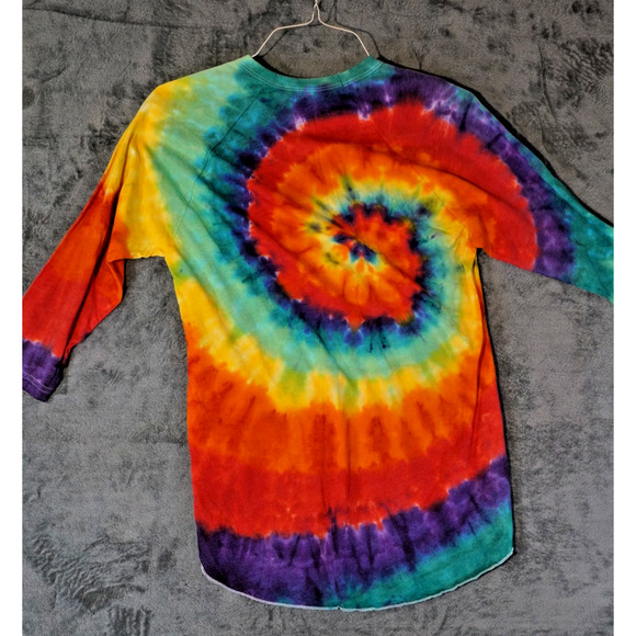 50 50 Shirt Women’s Tie Dye Top Medium Cotton Handmade Colorful - Picture 3 of 9